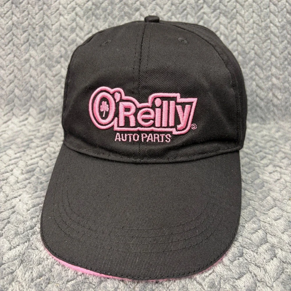 O'Reilly Auto Parts Hat Baseball Cap Women OSFM Black Pink Embroidered Logo